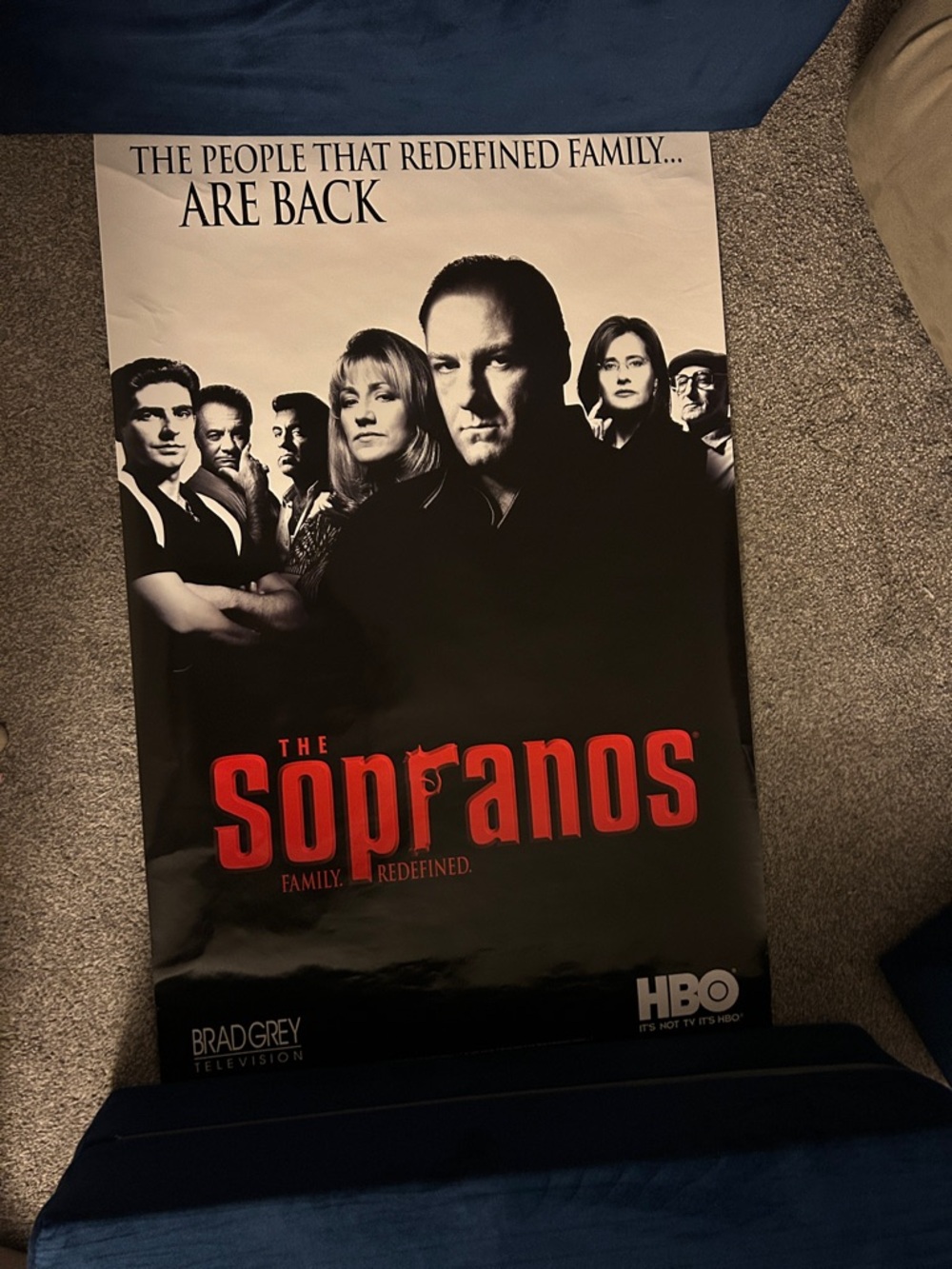 The Sopranos HBO Poster - Black, Red, White Large!